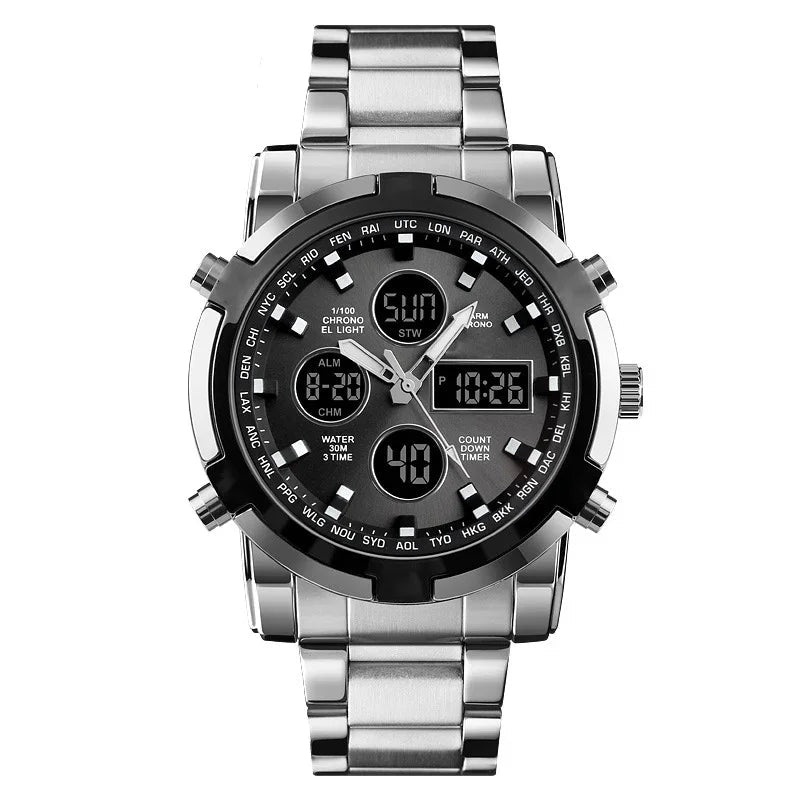 ⌚ 50% OFF NOW! ⚡ Men's Waterproof Military Analog-Digital Watch – Bold 48mm Dial, Multi-Function & 30M Water Resistance 💪