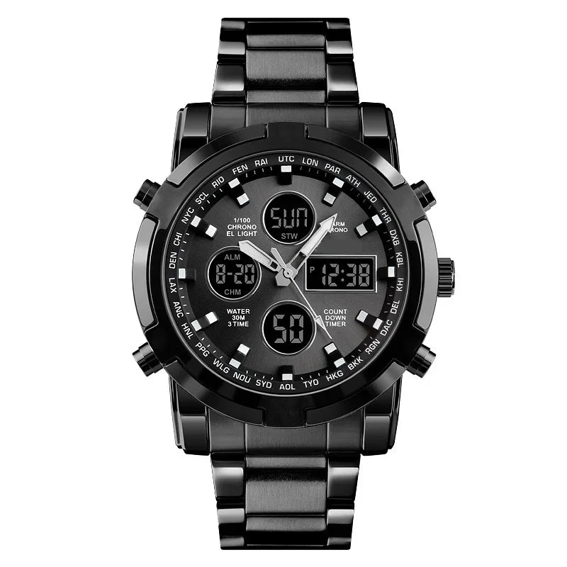 ⌚ 50% OFF NOW! ⚡ Men's Waterproof Military Analog-Digital Watch – Bold 48mm Dial, Multi-Function & 30M Water Resistance 💪