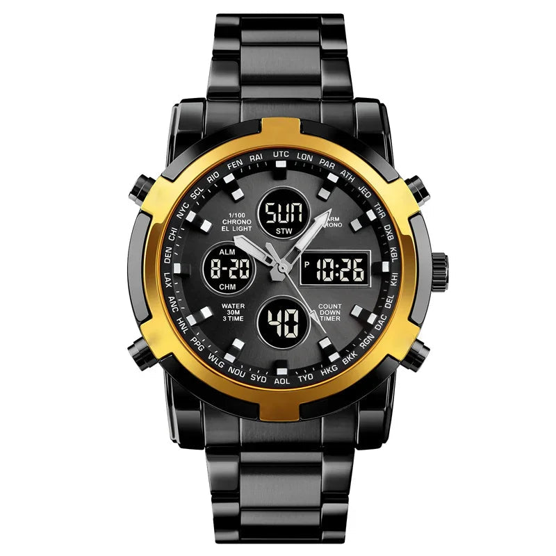 ⌚ 50% OFF NOW! ⚡ Men's Waterproof Military Analog-Digital Watch – Bold 48mm Dial, Multi-Function & 30M Water Resistance 💪