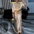 🥳2026 HOT SALE🥳💞50K+ SOLD!Printed Zipper Top & Wide-Leg Pants 2-Piece Set