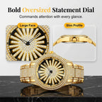 ⌚ LIMITED TIME: 50% OFF! 🔥 Men's Iced-Out Watch with Rotating Dial – Sparkling Crystals, Precise Quartz & Butterfly Clasp ✨