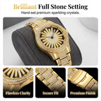 ⌚ LIMITED TIME: 50% OFF! 🔥 Men's Iced-Out Watch with Rotating Dial – Sparkling Crystals, Precise Quartz & Butterfly Clasp ✨