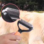 🐾 FLASH SALE: 50% OFF! ✨ Double-Sided Deshedding Pet Brush – Dual-Sided, Ergonomic & Gentle for Dogs & Cats 🐶