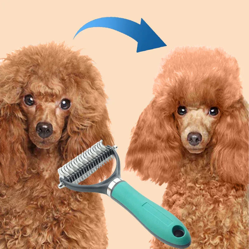 🐾 FLASH SALE: 50% OFF! ✨ Double-Sided Deshedding Pet Brush – Dual-Sided, Ergonomic & Gentle for Dogs & Cats 🐶