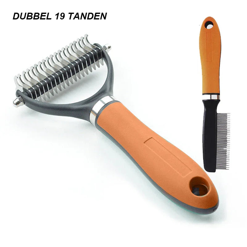 🐾 FLASH SALE: 50% OFF! ✨ Double-Sided Deshedding Pet Brush – Dual-Sided, Ergonomic & Gentle for Dogs & Cats 🐶