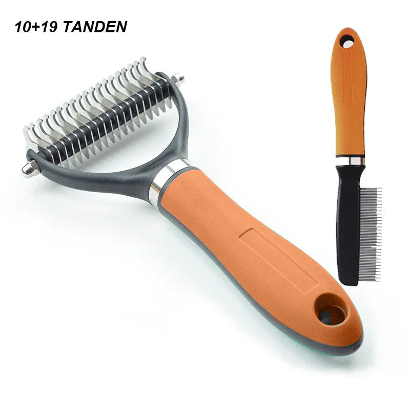 🐾 FLASH SALE: 50% OFF! ✨ Double-Sided Deshedding Pet Brush – Dual-Sided, Ergonomic & Gentle for Dogs & Cats 🐶