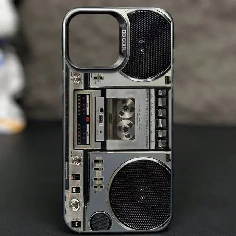 🔥Hot Sale 50% off🌟📼 Retro Cassette Player Pattern Silicone Phone Case Applicable to the iPhone