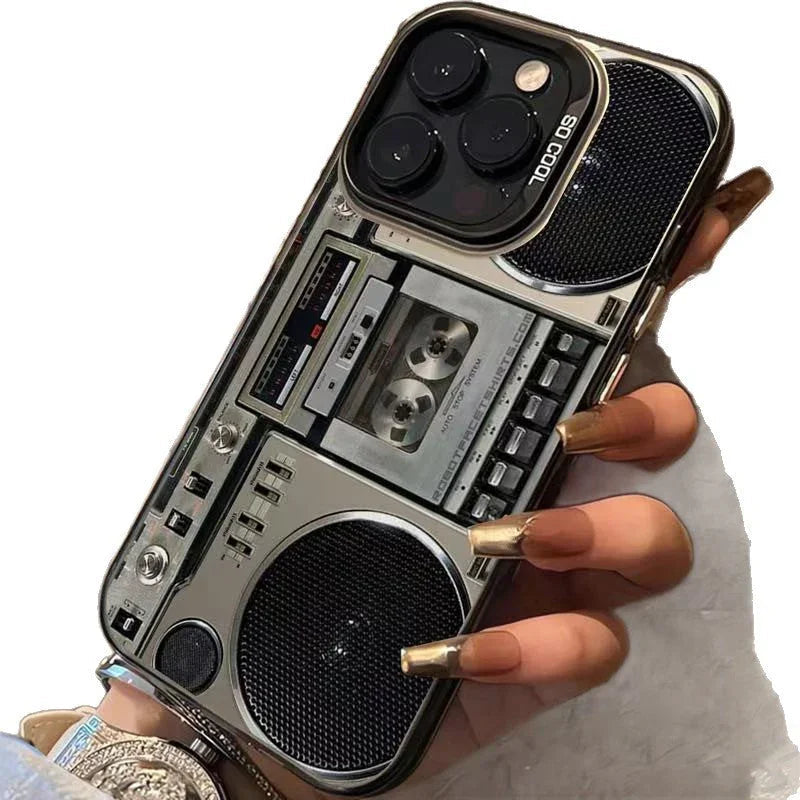 🔥Hot Sale 50% off🌟📼 Retro Cassette Player Pattern Silicone Phone Case Applicable to the iPhone