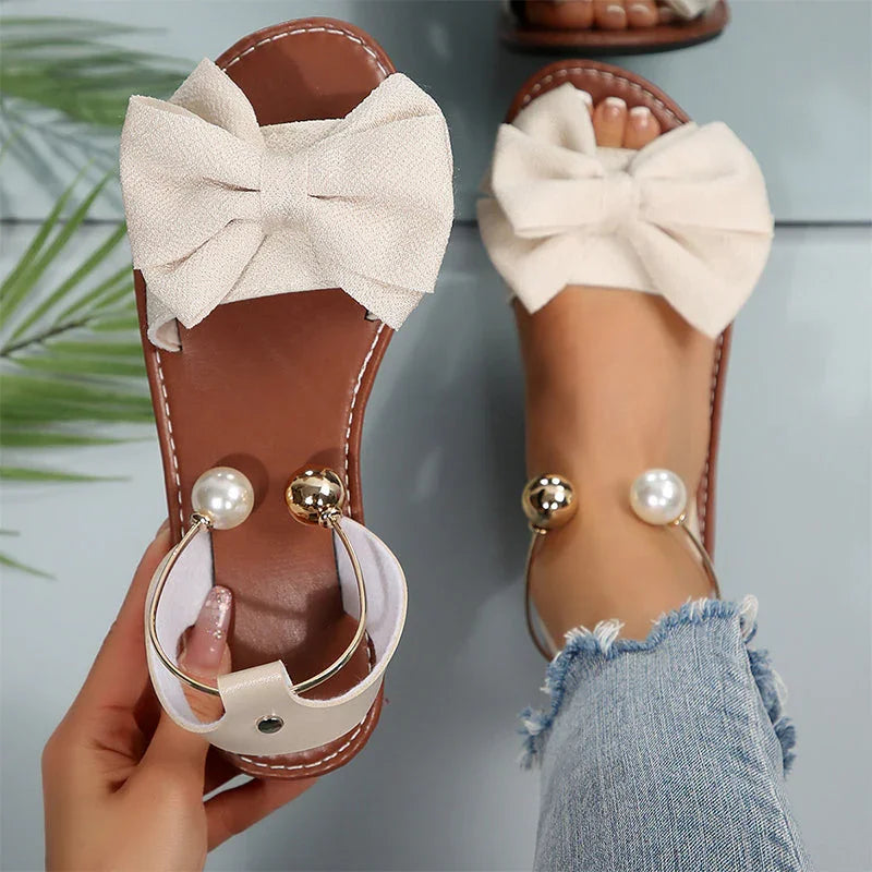 👡 Stylish Pearl Ankle Strap Sandals 💫 Fashion Party & Daily Wear