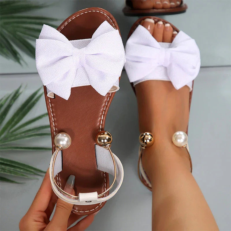👡 Stylish Pearl Ankle Strap Sandals 💫 Fashion Party & Daily Wear