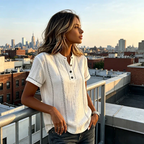 👚 50% OFF NOW! 🌿 Women's Casual Short Sleeve Top – Breathable, Relaxed Fit & Unique Stitch Detail ✨