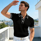 👔 LIMITED-TIME 50% OFF! ⛳ Summer Casual Short Sleeve Polo Shirt – Premium Knit, Contrast Tipping, Breathable 🌴