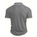 👔 LIMITED-TIME 50% OFF! ⛳ Summer Casual Short Sleeve Polo Shirt – Premium Knit, Contrast Tipping, Breathable 🌴