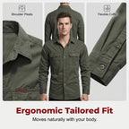 ⏰🔥LIMITED TIME 50% OFF! 👔 Men’s Long Sleeve Cotton Workwear Shirt – Durable, Comfortable & Perfect for Everyday Work ✨💪