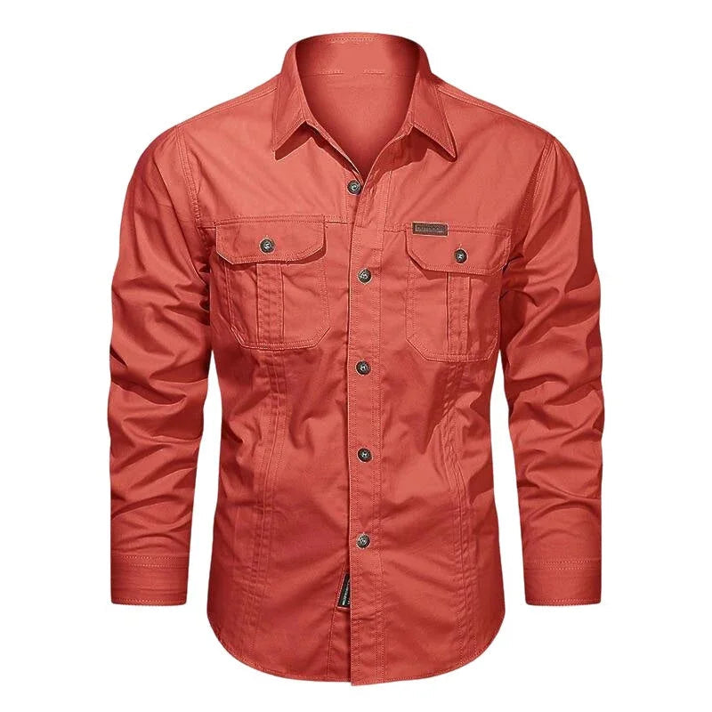 ⏰🔥LIMITED TIME 50% OFF! 👔 Men’s Long Sleeve Cotton Workwear Shirt – Durable, Comfortable & Perfect for Everyday Work ✨💪