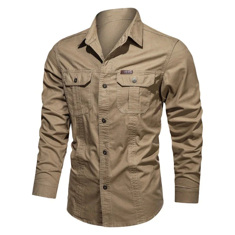 ⏰🔥LIMITED TIME 50% OFF! 👔 Men’s Long Sleeve Cotton Workwear Shirt – Durable, Comfortable & Perfect for Everyday Work ✨💪