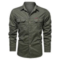 ⏰🔥LIMITED TIME 50% OFF! 👔 Men’s Long Sleeve Cotton Workwear Shirt – Durable, Comfortable & Perfect for Everyday Work ✨💪