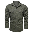 ⏰🔥LIMITED TIME 50% OFF! 👔 Men’s Long Sleeve Cotton Workwear Shirt – Durable, Comfortable & Perfect for Everyday Work ✨💪