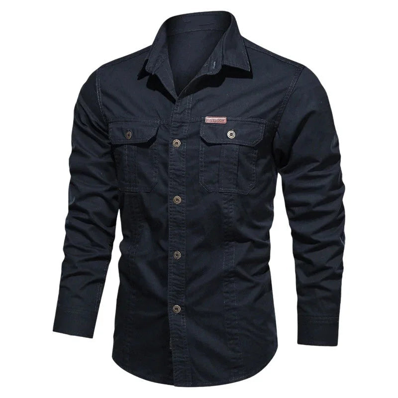 ⏰🔥LIMITED TIME 50% OFF! 👔 Men’s Long Sleeve Cotton Workwear Shirt – Durable, Comfortable & Perfect for Everyday Work ✨💪