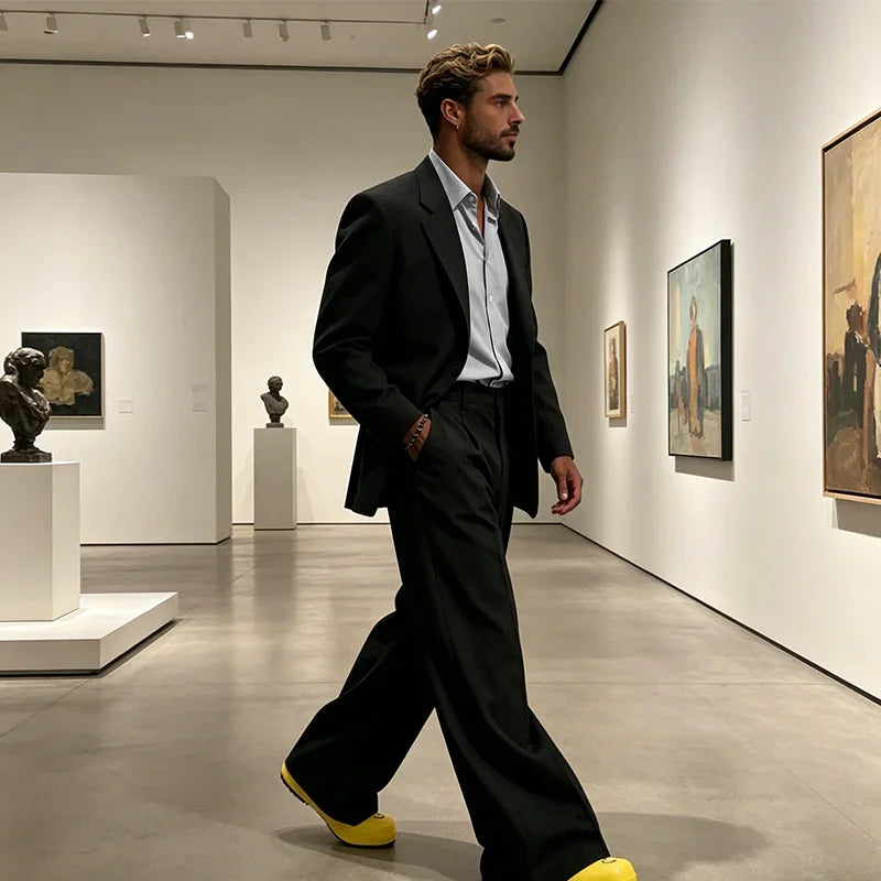 👖 50% OFF NOW! 🎩 Men's Minimalist Wide-Leg Pants – Structured Seams & Premium Fabric – Bold Silhouette & Versatile Style 🚶‍♂️