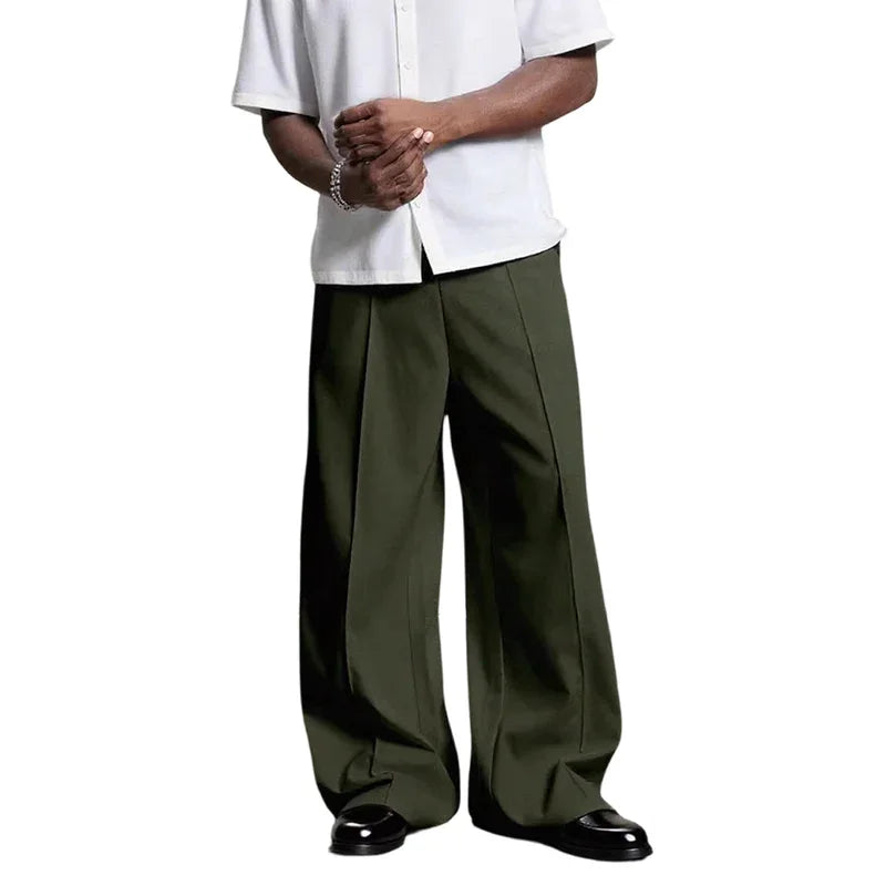 👖 50% OFF NOW! 🎩 Men's Minimalist Wide-Leg Pants – Structured Seams & Premium Fabric – Bold Silhouette & Versatile Style 🚶‍♂️
