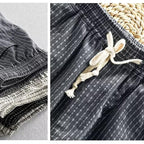 👖 50% OFF NOW! 🌿 Men's Linen Pants – Striped & Cropped – Elastic Waist & Drawstring – Breathable Summer Trousers 🏖️
