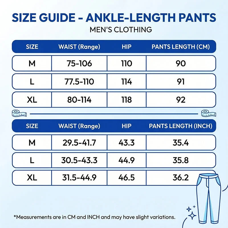 👖 50% OFF NOW! 🌿 Men's Linen Pants – Striped & Cropped – Elastic Waist & Drawstring – Breathable Summer Trousers 🏖️