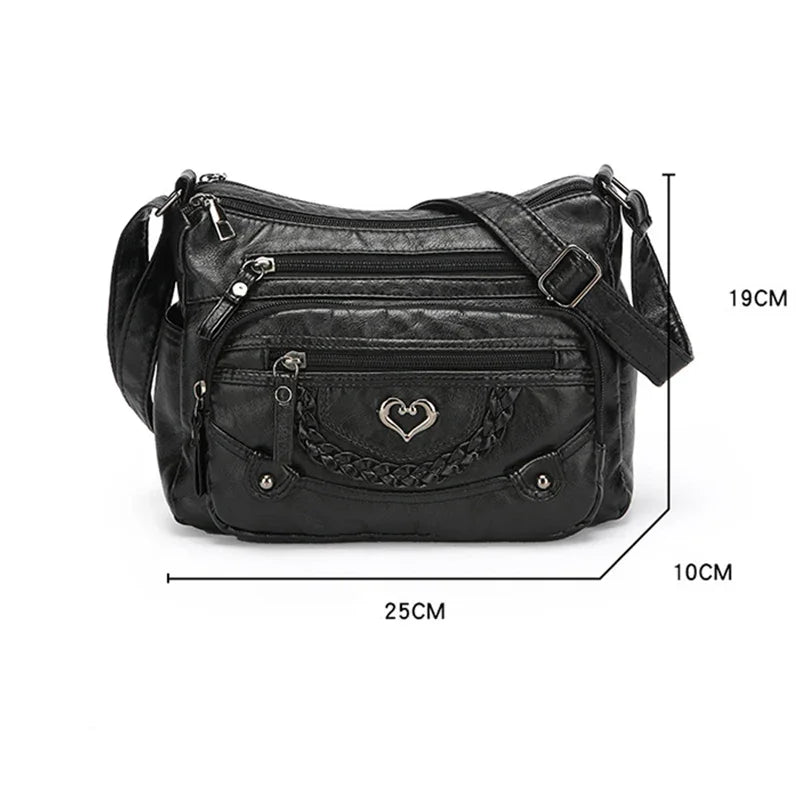 📢📢50% OFF !! ⏰Women's Soft PU Leather Multi-Pocket Crossbody Bag