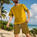 ⏳Time-Limited Special⏰Men's Tracksuit Set – Yellow, Graphic, Quick-Dry, Summer