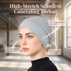 👒 Buy 1 Get 1 FREE!🌸 Soft Stretch Turban Cap – Milk Silk Fabric & Anti-Slip Fit – Hair Volume Concealer – Multi-Use Under Scarf 🧣