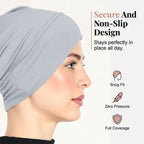 👒 Buy 1 Get 1 FREE!🌸 Soft Stretch Turban Cap – Milk Silk Fabric & Anti-Slip Fit – Hair Volume Concealer – Multi-Use Under Scarf 🧣
