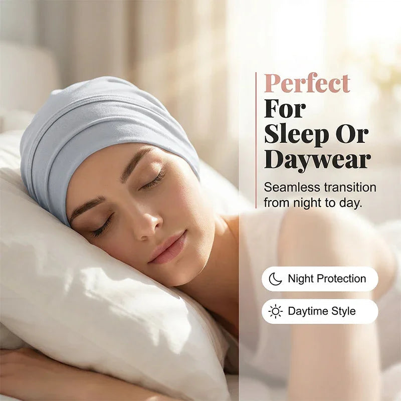 👒 Buy 1 Get 1 FREE!🌸 Soft Stretch Turban Cap – Milk Silk Fabric & Anti-Slip Fit – Hair Volume Concealer – Multi-Use Under Scarf 🧣