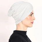 👒 Buy 1 Get 1 FREE!🌸 Soft Stretch Turban Cap – Milk Silk Fabric & Anti-Slip Fit – Hair Volume Concealer – Multi-Use Under Scarf 🧣