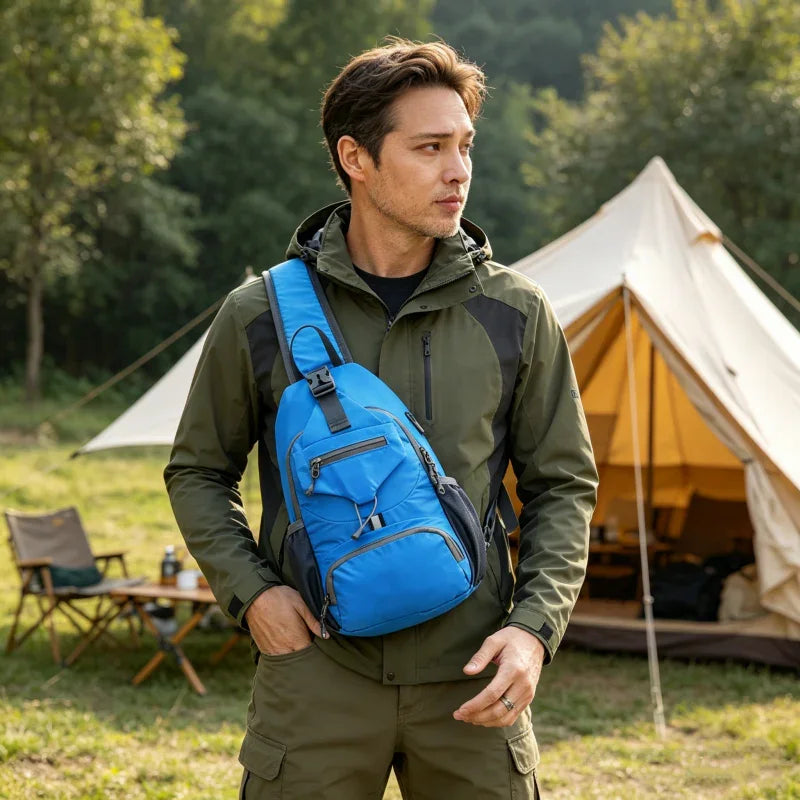 ⏰🔥LIMITED TIME 50% OFF!🔥50K+ SOLD!🎒Men's Outdoor Sling Crossbody Bag – Multi-Pocket, Water-Resistant, Breathable Back 🌦️