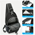 ⏰🔥LIMITED TIME 50% OFF!🔥50K+ SOLD!🎒Men's Outdoor Sling Crossbody Bag – Multi-Pocket, Water-Resistant, Breathable Back 🌦️