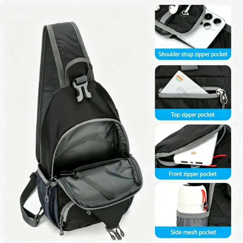 ⏰🔥LIMITED TIME 50% OFF!🔥50K+ SOLD!🎒Men's Outdoor Sling Crossbody Bag – Multi-Pocket, Water-Resistant, Breathable Back 🌦️