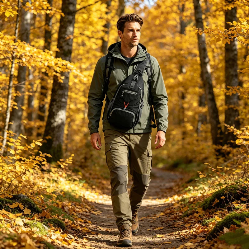 ⏰🔥LIMITED TIME 50% OFF!🔥50K+ SOLD!🎒Men's Outdoor Sling Crossbody Bag – Multi-Pocket, Water-Resistant, Breathable Back 🌦️