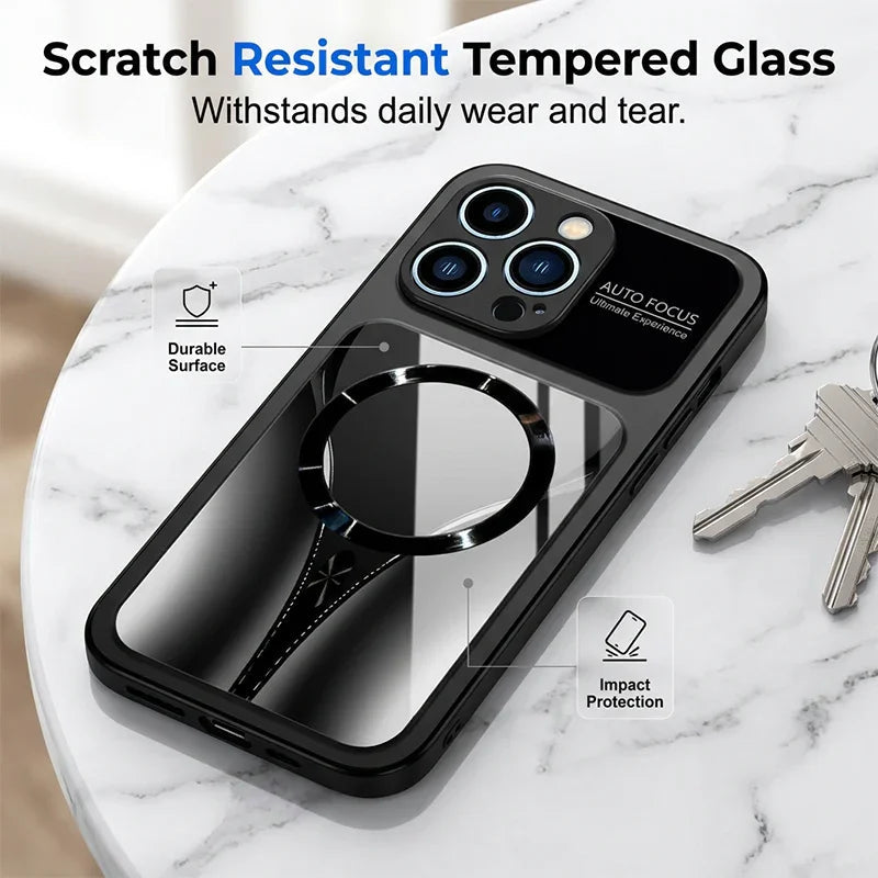 📱 50% OFF NOW!🧲 Magnetic Tempered Glass Phone Case – Shockproof & MagSafe Compatible – Premium Protective Cover ✨