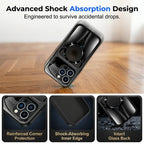 📱 50% OFF NOW!🧲 Magnetic Tempered Glass Phone Case – Shockproof & MagSafe Compatible – Premium Protective Cover ✨