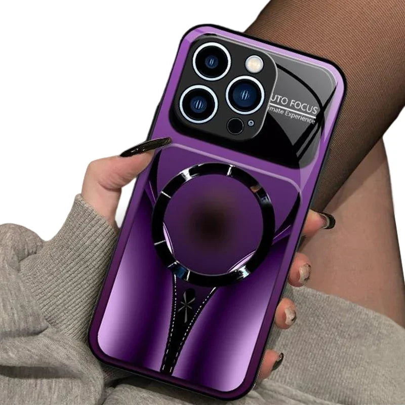 📱 50% OFF NOW!🧲 Magnetic Tempered Glass Phone Case – Shockproof & MagSafe Compatible – Premium Protective Cover ✨
