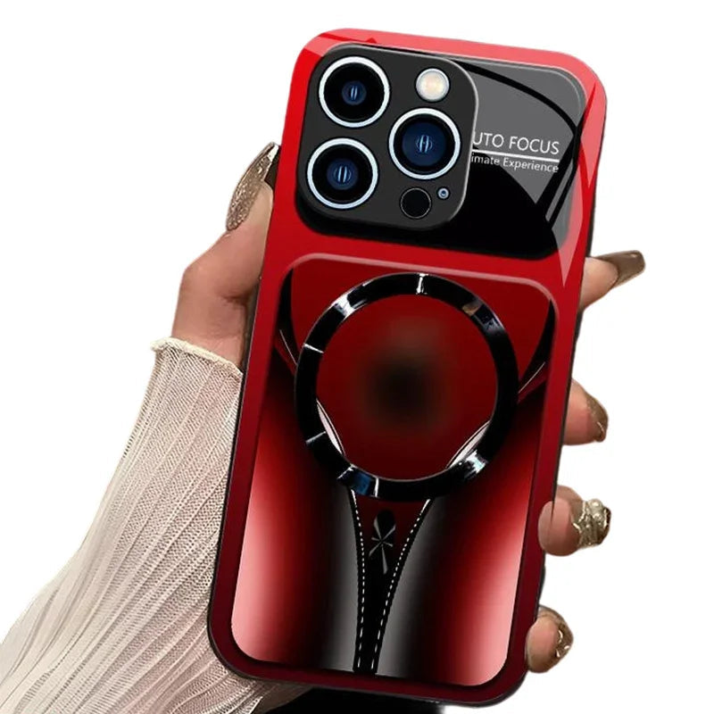 📱 50% OFF NOW!🧲 Magnetic Tempered Glass Phone Case – Shockproof & MagSafe Compatible – Premium Protective Cover ✨