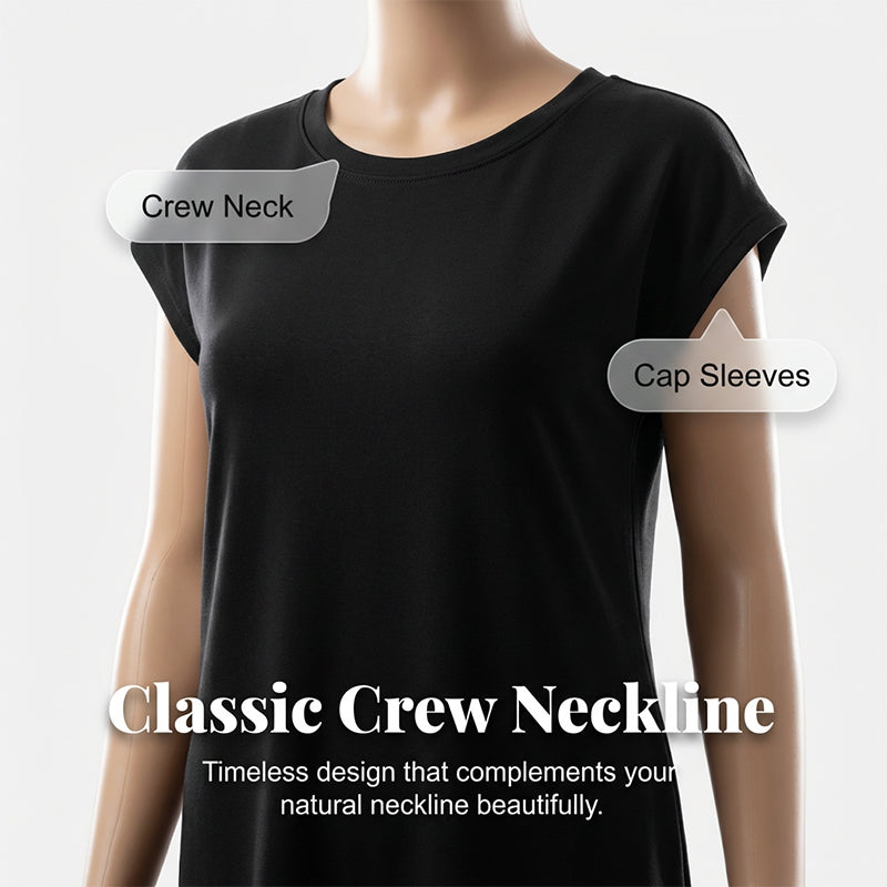 ⏳Limited-time 50% off⏰Women's T-Shirt Dress – Soft, Pockets, Effortless Midi👗