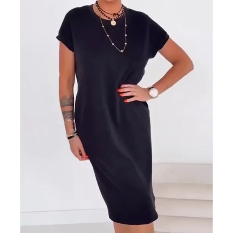 ⏳Limited-time 50% off⏰Women's T-Shirt Dress – Soft, Pockets, Effortless Midi👗