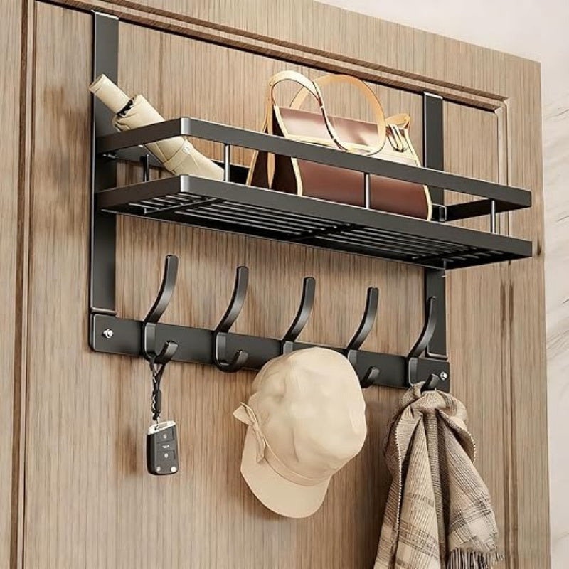 🔥 LIMITED-TIME 50% OFF! ✨ Over-The-Door Hook with Basket – Space-Saving, Strong, Tool-Free 🚪
