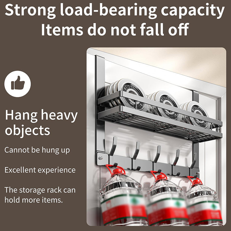 🔥 LIMITED-TIME 50% OFF! ✨ Over-The-Door Hook with Basket – Space-Saving, Strong, Tool-Free 🚪