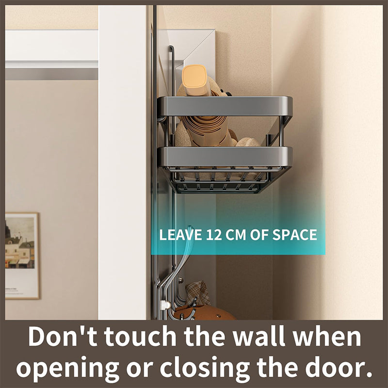 🔥 LIMITED-TIME 50% OFF! ✨ Over-The-Door Hook with Basket – Space-Saving, Strong, Tool-Free 🚪