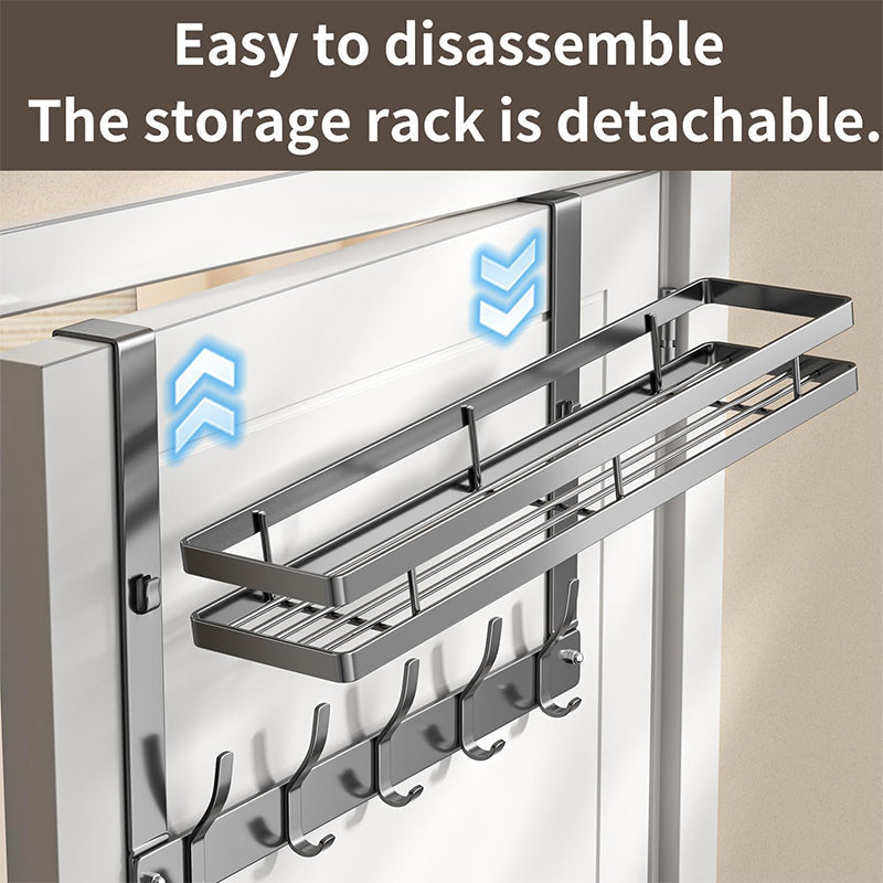 🔥 LIMITED-TIME 50% OFF! ✨ Over-The-Door Hook with Basket – Space-Saving, Strong, Tool-Free 🚪