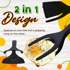 🔥🥩 2-in-1 Spatula Clip – Heat-Resistant Silicone & Non-Slip Handle – Kitchen Cooking Essential