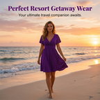 👗 50% OFF NOW! 🌸 Elegant V-Neck Twist Front Dress with Pockets – Flattering ruched waist, breathable & flowy – perfect for work, weddings or date nights – chic and functional 💃