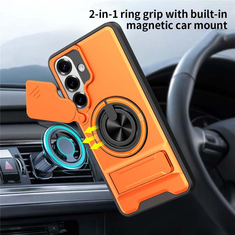 📱 LIMITED-TIME 50% OFF! ✨ Samsung Phone Case – Sliding Camera Cover, Rotatable Ring, Magnetic Mount 🔄